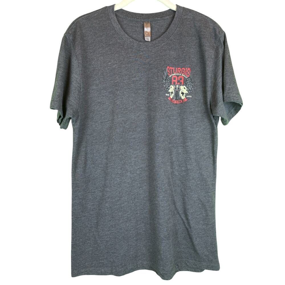 STURGIS Motorcycle Rally 83 Short Sleeve T-Shirt Gray Sz M 1938-2003